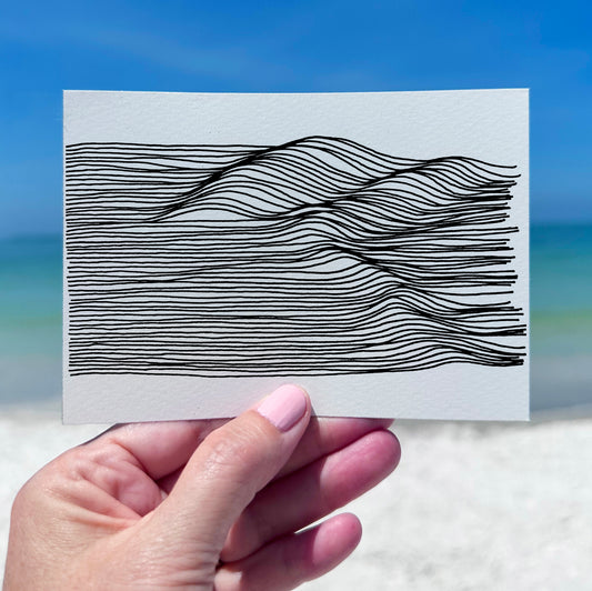 Wave Study Rolling In Surf